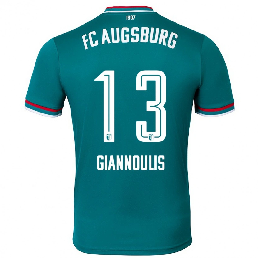 Danxen Kinderen Dimitrios Giannoulis #13 Donkergroen Uitshirt Uittenue 2024/25 T-Shirt