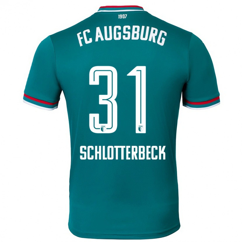 Danxen Kinderen Keven Schlotterbeck #31 Donkergroen Uitshirt Uittenue 2024/25 T-Shirt