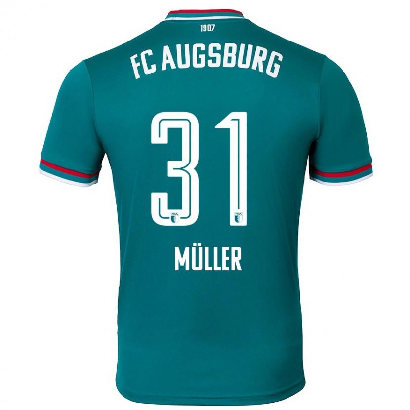 Danxen Kinderen Noah Müller #31 Donkergroen Uitshirt Uittenue 2024/25 T-Shirt
