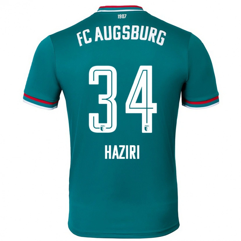 Danxen Kinderen Edi Haziri #34 Donkergroen Uitshirt Uittenue 2024/25 T-Shirt