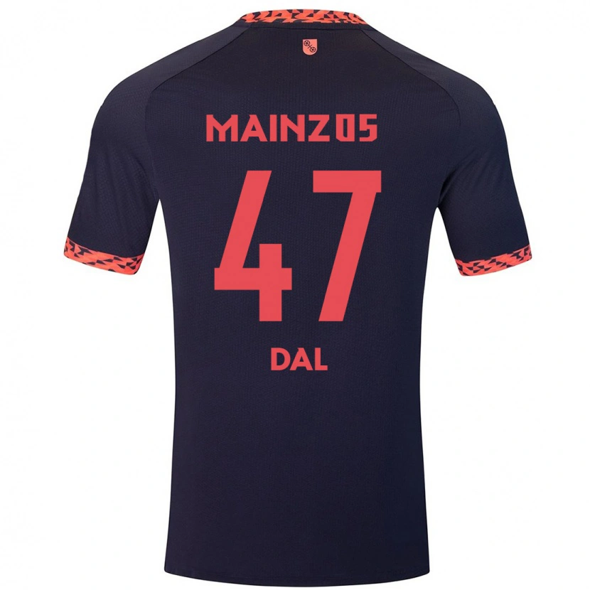 Danxen Kinderen Maxim Dal #47 Blauw Koraalrood Uitshirt Uittenue 2024/25 T-Shirt