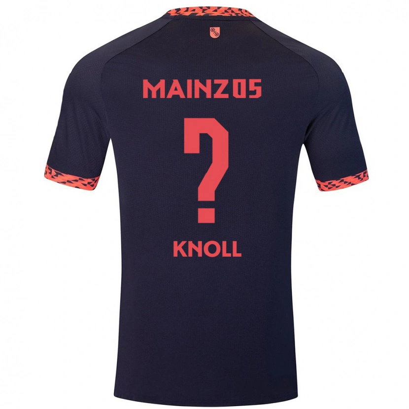 Danxen Kinderen Max Knoll #0 Blauw Koraalrood Uitshirt Uittenue 2024/25 T-Shirt