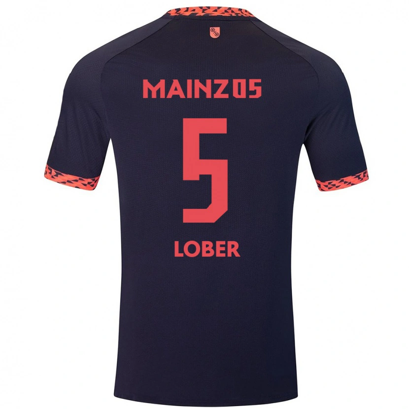 Danxen Kinderen Jana Löber #5 Blauw Koraalrood Uitshirt Uittenue 2024/25 T-Shirt