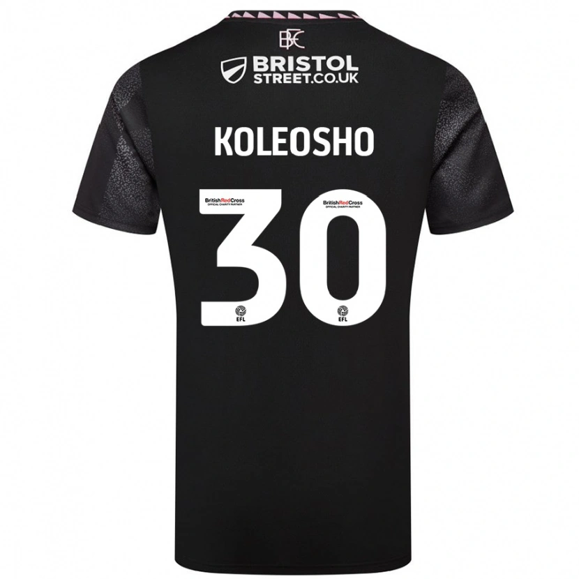 Danxen Kinderen Luca Koleosho #30 Zwart Uitshirt Uittenue 2024/25 T-Shirt