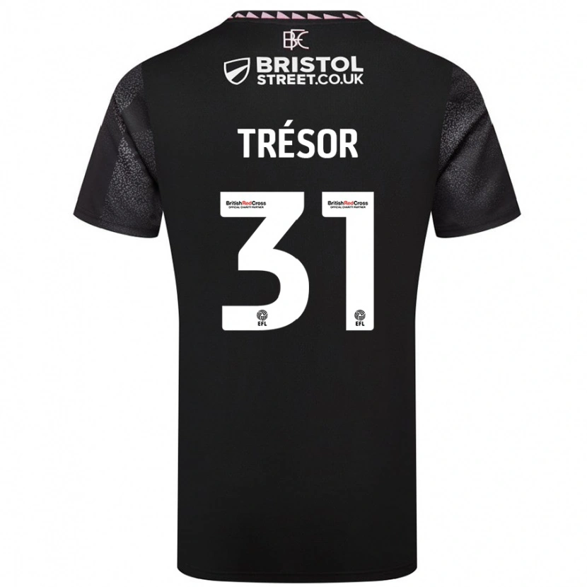 Danxen Kinderen Mike Trésor #31 Zwart Uitshirt Uittenue 2024/25 T-Shirt