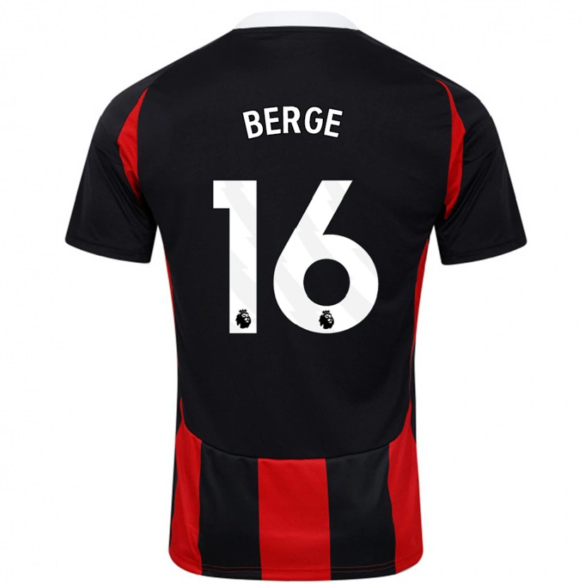 Danxen Kinderen Sander Berge #16 Zwart Rood Uitshirt Uittenue 2024/25 T-Shirt