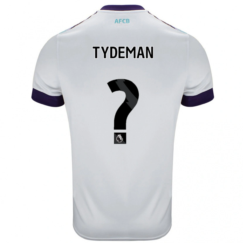 Danxen Kinderen Kian Tydeman #0 Wit Groen Paars Uitshirt Uittenue 2024/25 T-Shirt