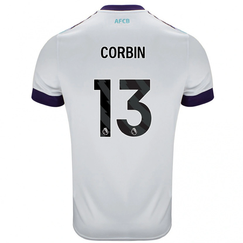Danxen Kinderen Helen Corbin #13 Wit Groen Paars Uitshirt Uittenue 2024/25 T-Shirt