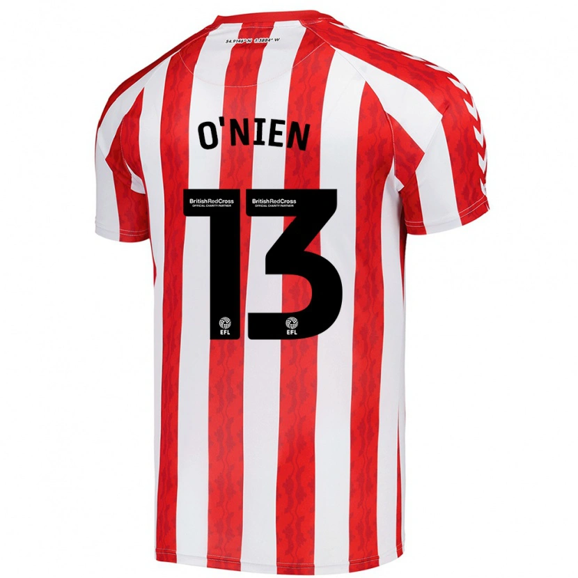 Danxen Heren Luke O'nien #13 Rood Wit Thuisshirt Thuistenue 2024/25 T-Shirt