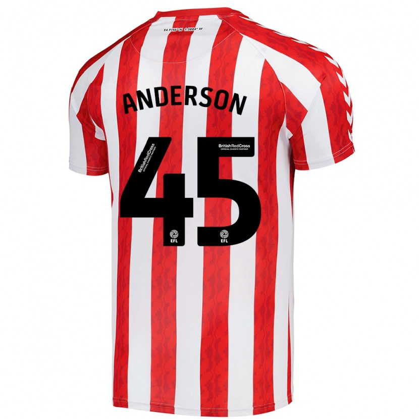 Danxen Heren Joe Anderson #45 Rood Wit Thuisshirt Thuistenue 2024/25 T-Shirt