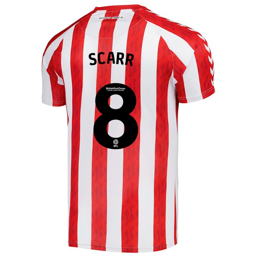 Danxen Heren Emily Scarr #8 Rood Wit Thuisshirt Thuistenue 2024/25 T-Shirt