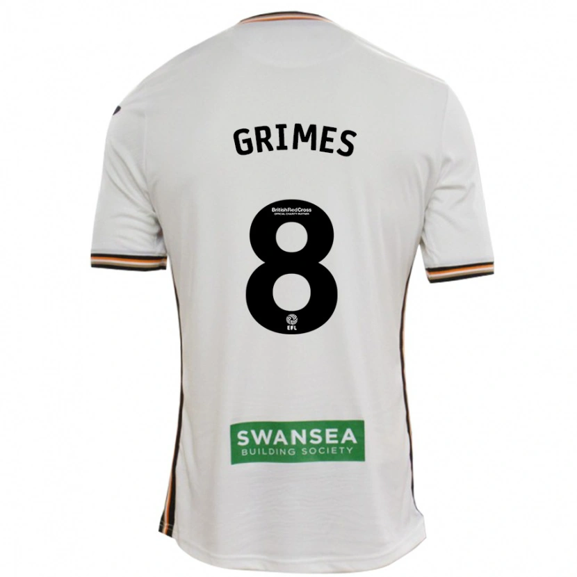 Danxen Heren Matt Grimes #8 Wit Thuisshirt Thuistenue 2024/25 T-Shirt