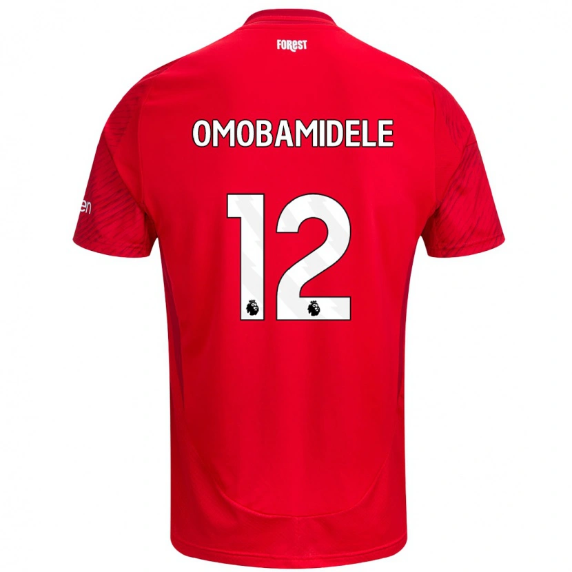 Danxen Heren Andrew Omobamidele #12 Rood Wit Thuisshirt Thuistenue 2024/25 T-Shirt