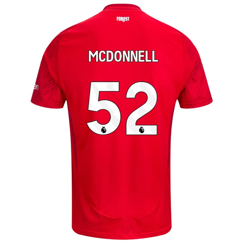 Danxen Heren Jamie Mcdonnell #52 Rood Wit Thuisshirt Thuistenue 2024/25 T-Shirt