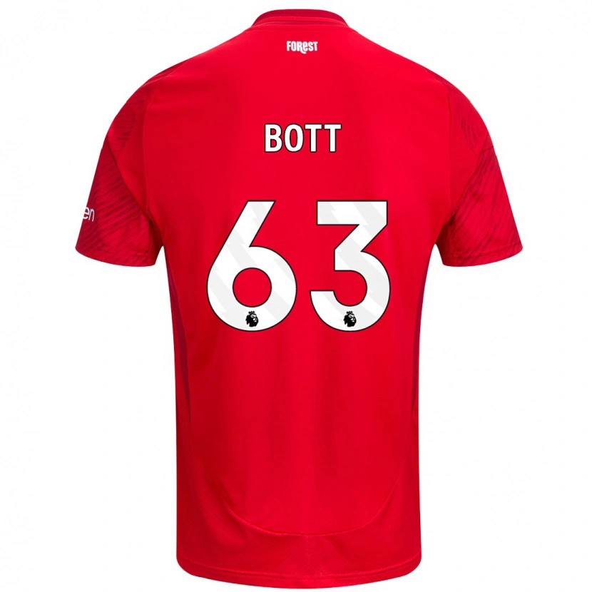 Danxen Heren Aaron Bott #63 Rood Wit Thuisshirt Thuistenue 2024/25 T-Shirt