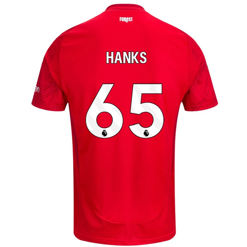 Danxen Heren Justin Hanks #65 Rood Wit Thuisshirt Thuistenue 2024/25 T-Shirt