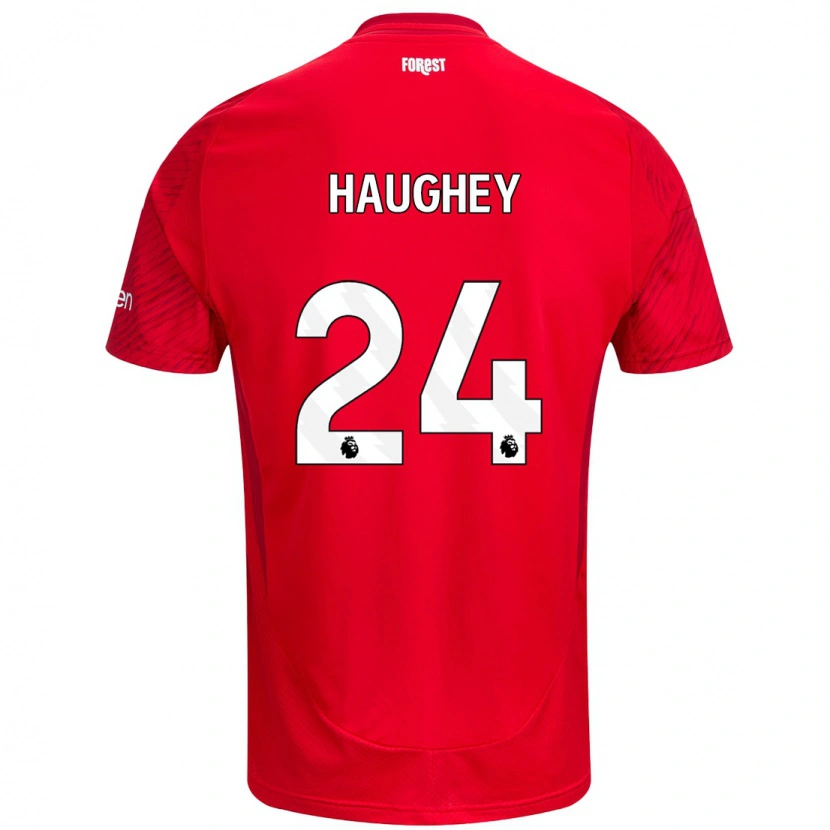 Danxen Heren Ella Haughey #24 Rood Wit Thuisshirt Thuistenue 2024/25 T-Shirt