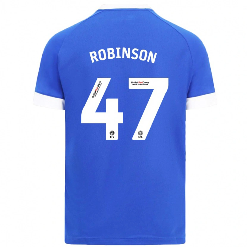 Danxen Heren Callum Robinson #47 Hemelsblauw Thuisshirt Thuistenue 2024/25 T-Shirt