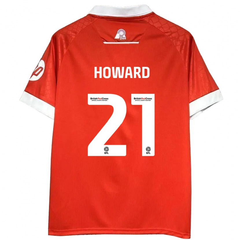 Danxen Heren Mark Howard #21 Rood Wit Thuisshirt Thuistenue 2024/25 T-Shirt