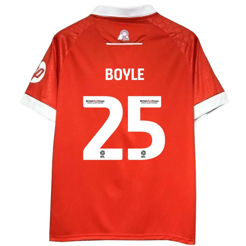 Danxen Heren Will Boyle #25 Rood Wit Thuisshirt Thuistenue 2024/25 T-Shirt