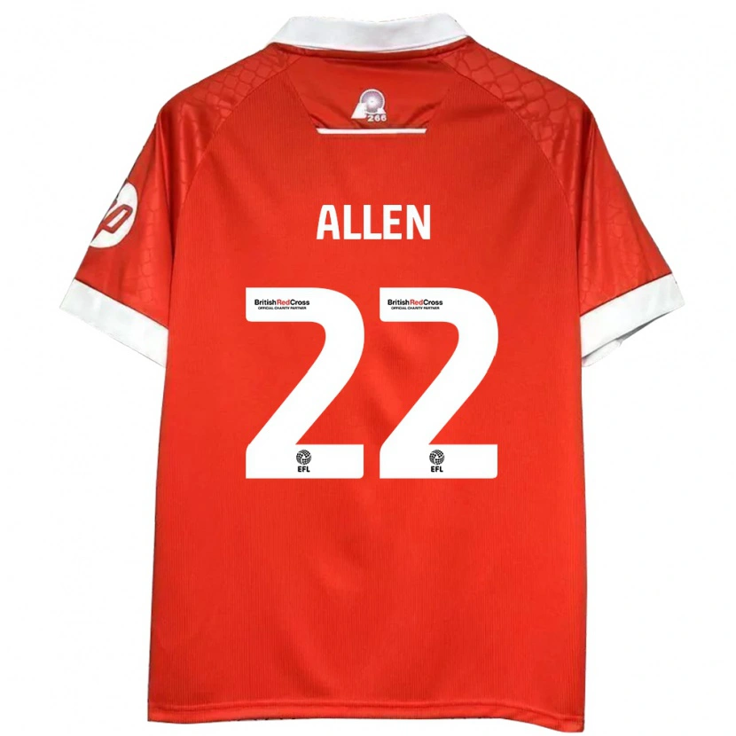 Danxen Heren Keren Allen #22 Rood Wit Thuisshirt Thuistenue 2024/25 T-Shirt
