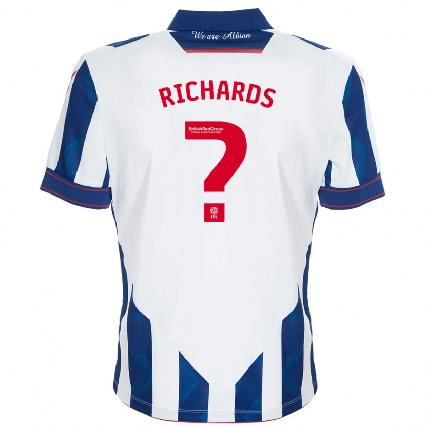 Danxen Heren Matt Richards #0 Wit Donkerblauw Thuisshirt Thuistenue 2024/25 T-Shirt