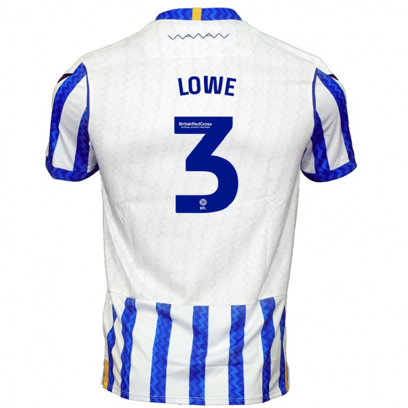 Danxen Heren Max Lowe #3 Blauw Wit Thuisshirt Thuistenue 2024/25 T-Shirt