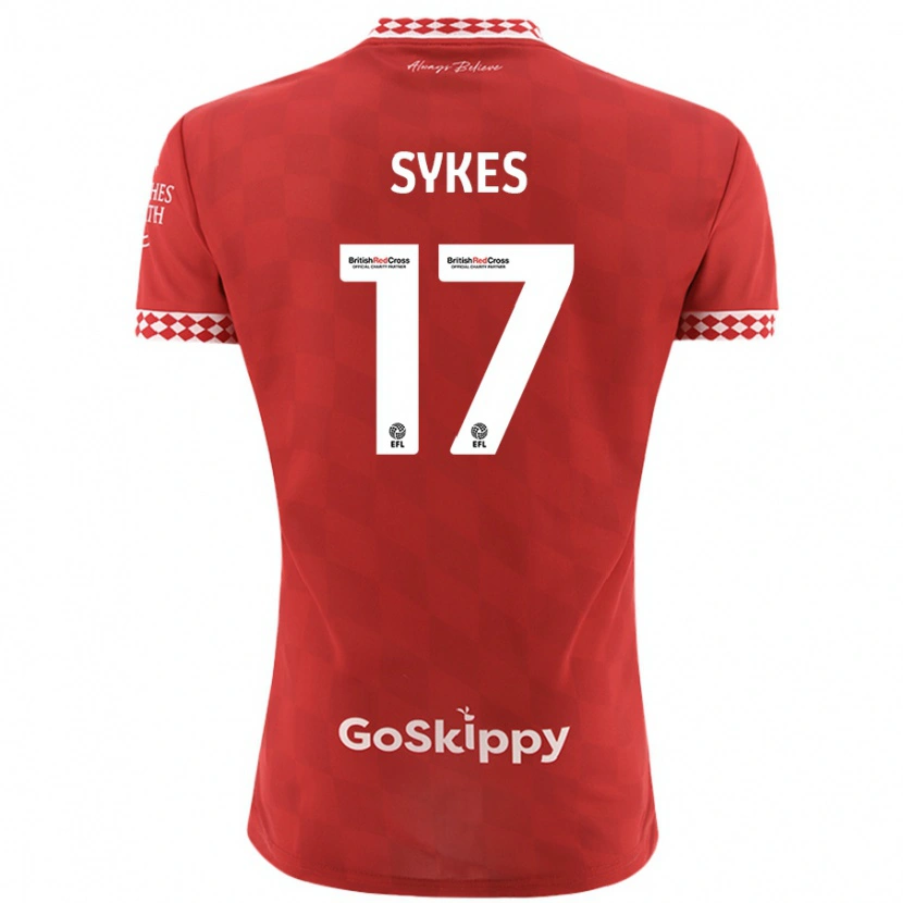 Danxen Heren Mark Sykes #17 Rood Thuisshirt Thuistenue 2024/25 T-Shirt