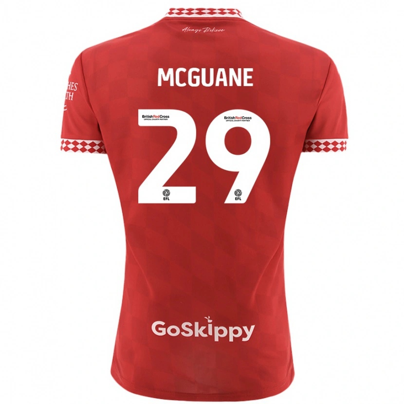 Danxen Heren Marcus Mcguane #29 Rood Thuisshirt Thuistenue 2024/25 T-Shirt