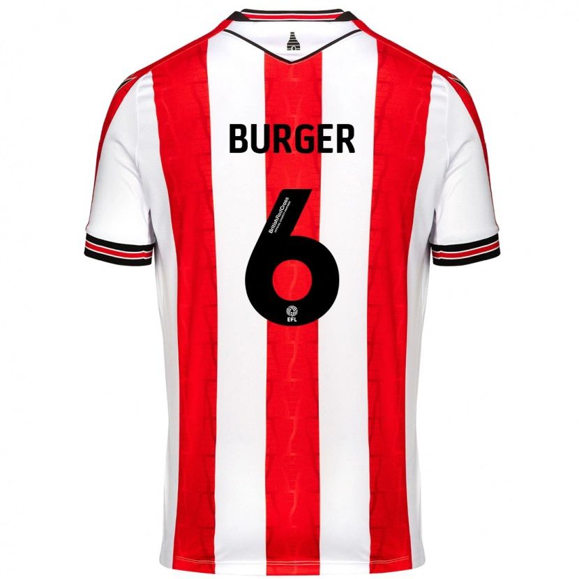Danxen Heren Wouter Burger #6 Rood Wit Thuisshirt Thuistenue 2024/25 T-Shirt