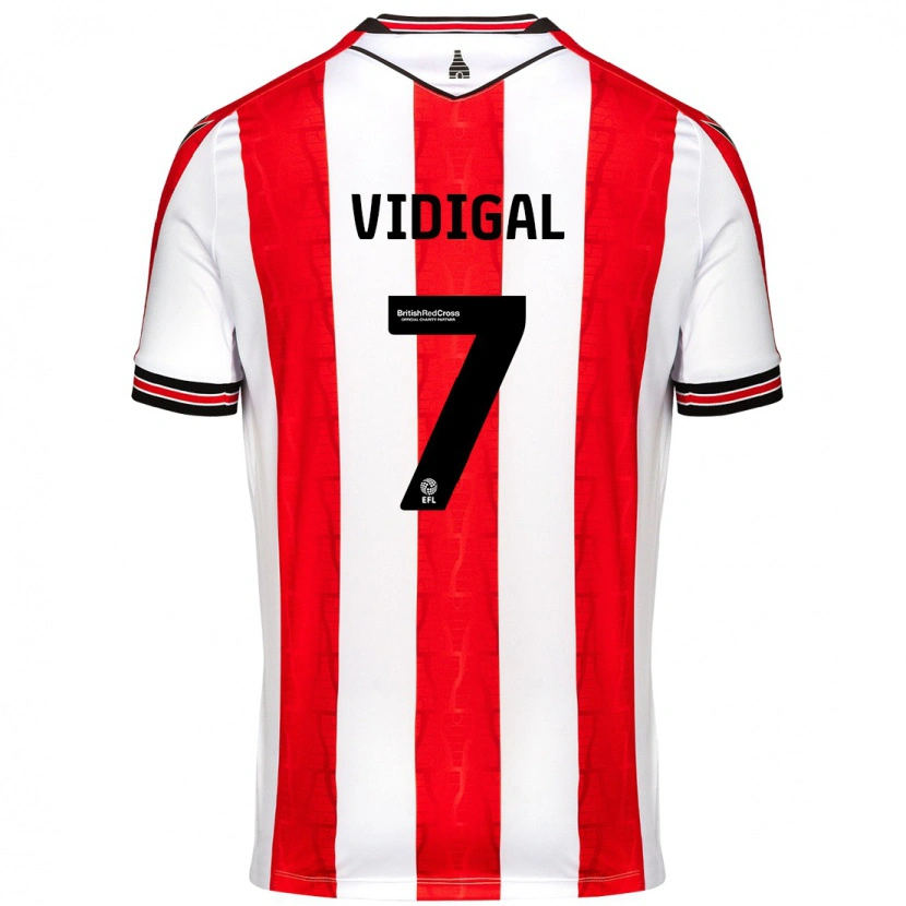 Danxen Heren André Vidigal #7 Rood Wit Thuisshirt Thuistenue 2024/25 T-Shirt
