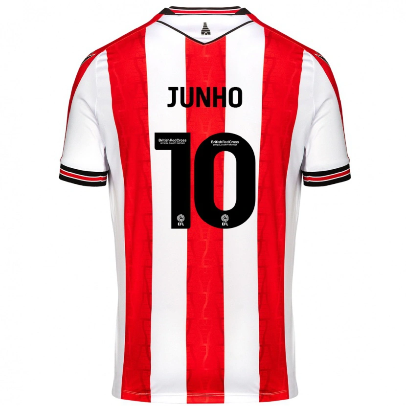Danxen Heren Jun-Ho Bae #10 Rood Wit Thuisshirt Thuistenue 2024/25 T-Shirt