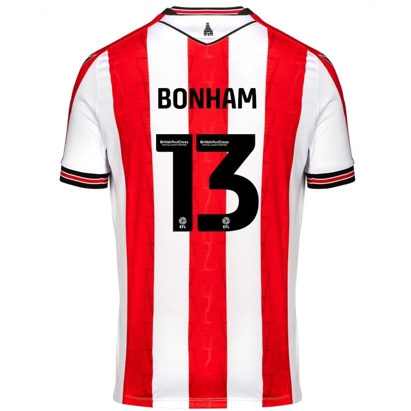 Danxen Heren Jack Bonham #13 Rood Wit Thuisshirt Thuistenue 2024/25 T-Shirt