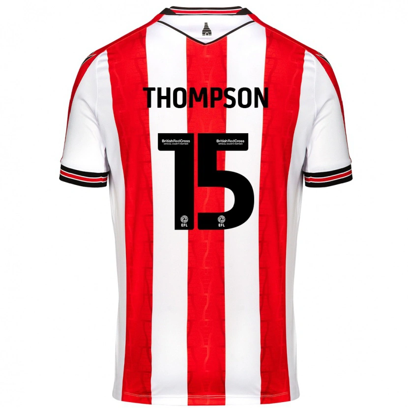 Danxen Heren Jordan Thompson #15 Rood Wit Thuisshirt Thuistenue 2024/25 T-Shirt
