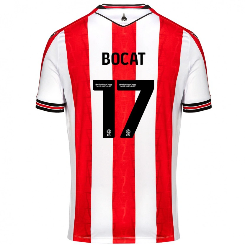 Danxen Heren Eric-Junior Bocat #17 Rood Wit Thuisshirt Thuistenue 2024/25 T-Shirt