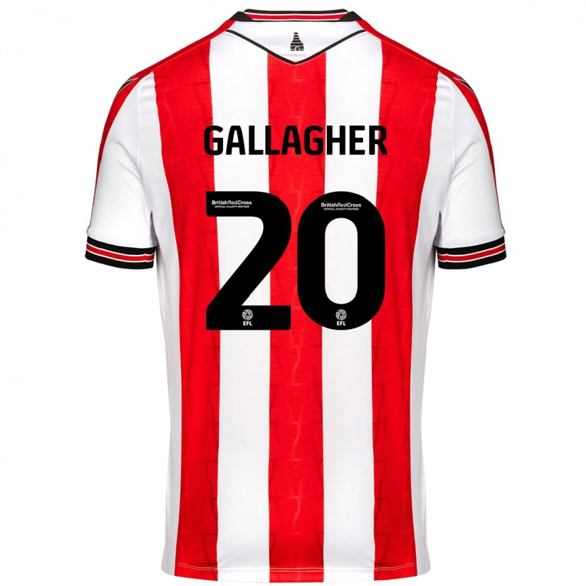 Danxen Heren Sam Gallagher #20 Rood Wit Thuisshirt Thuistenue 2024/25 T-Shirt
