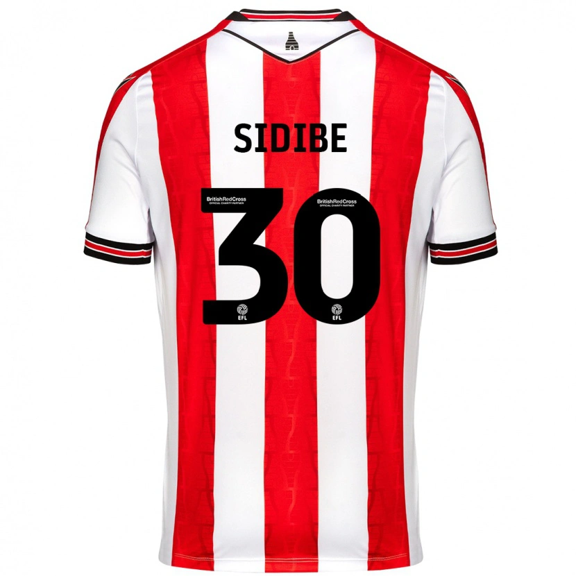 Danxen Heren Souleymane Sidibe #30 Rood Wit Thuisshirt Thuistenue 2024/25 T-Shirt