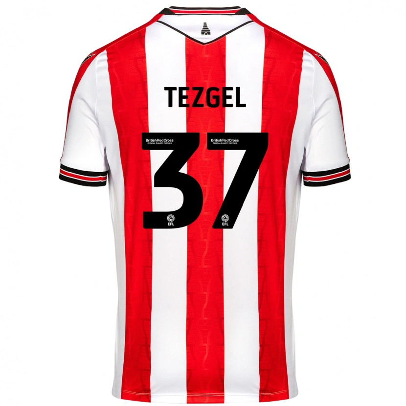 Danxen Heren Emre Tezgel #37 Rood Wit Thuisshirt Thuistenue 2024/25 T-Shirt