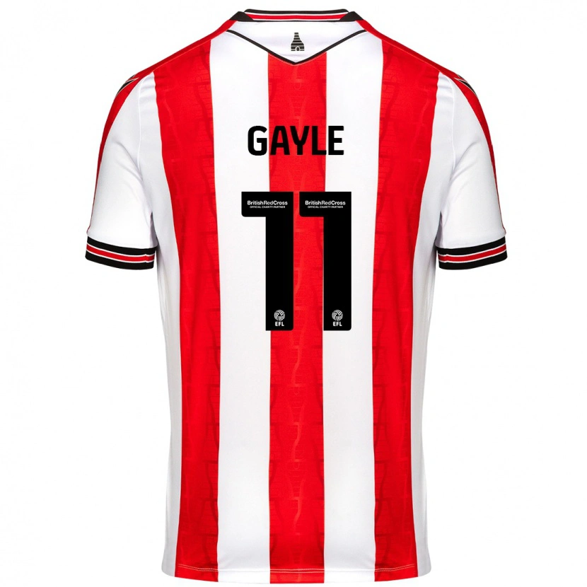 Danxen Heren Dwight Gayle #11 Rood Wit Thuisshirt Thuistenue 2024/25 T-Shirt