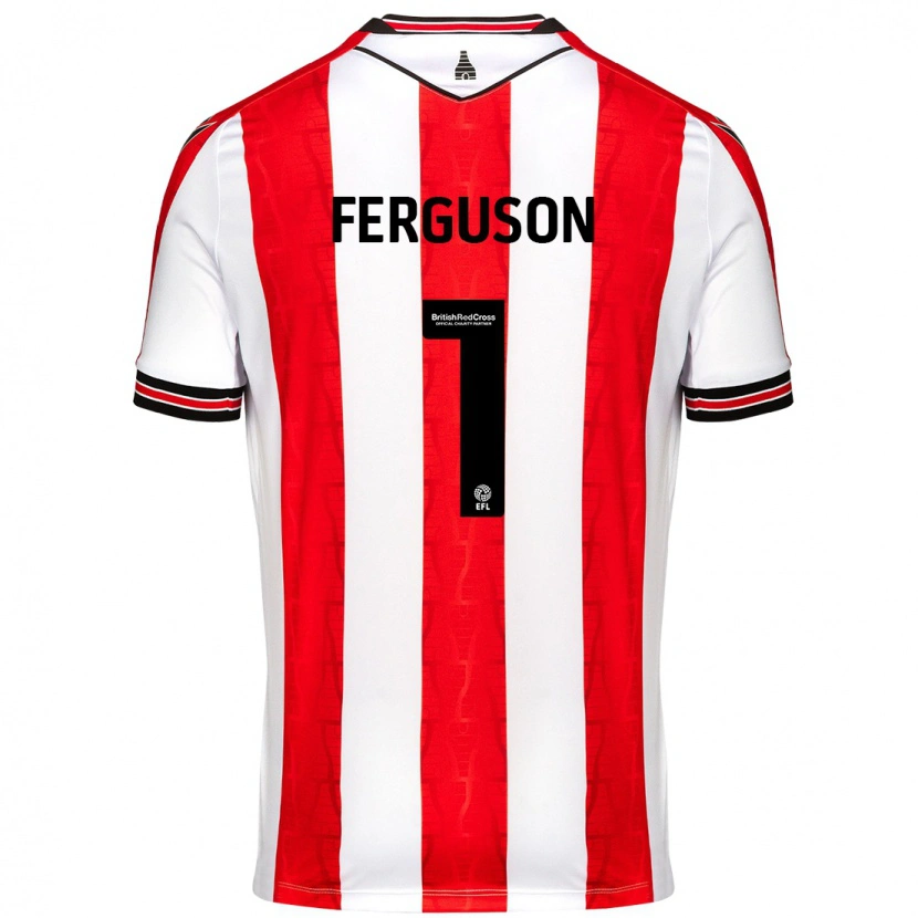 Danxen Heren Georgie Ferguson #1 Rood Wit Thuisshirt Thuistenue 2024/25 T-Shirt