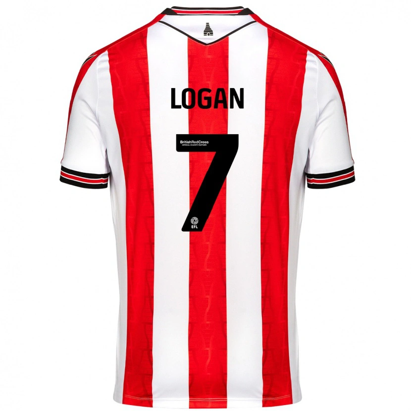 Danxen Heren Heidi Logan #7 Rood Wit Thuisshirt Thuistenue 2024/25 T-Shirt