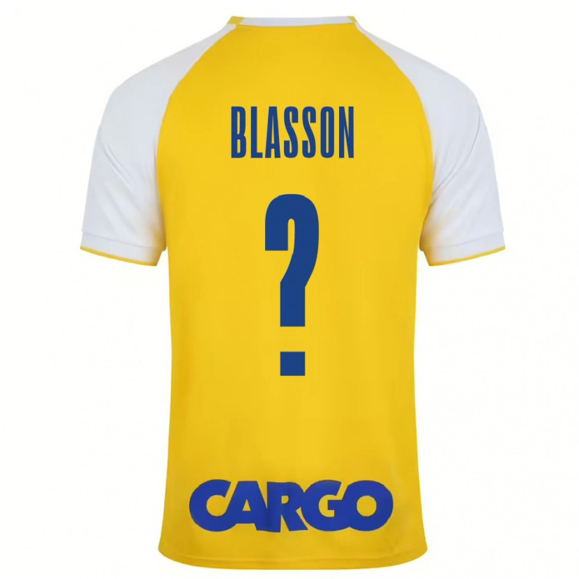 Danxen Heren Ariel Blasson #0 Geel Wit Thuisshirt Thuistenue 2024/25 T-Shirt