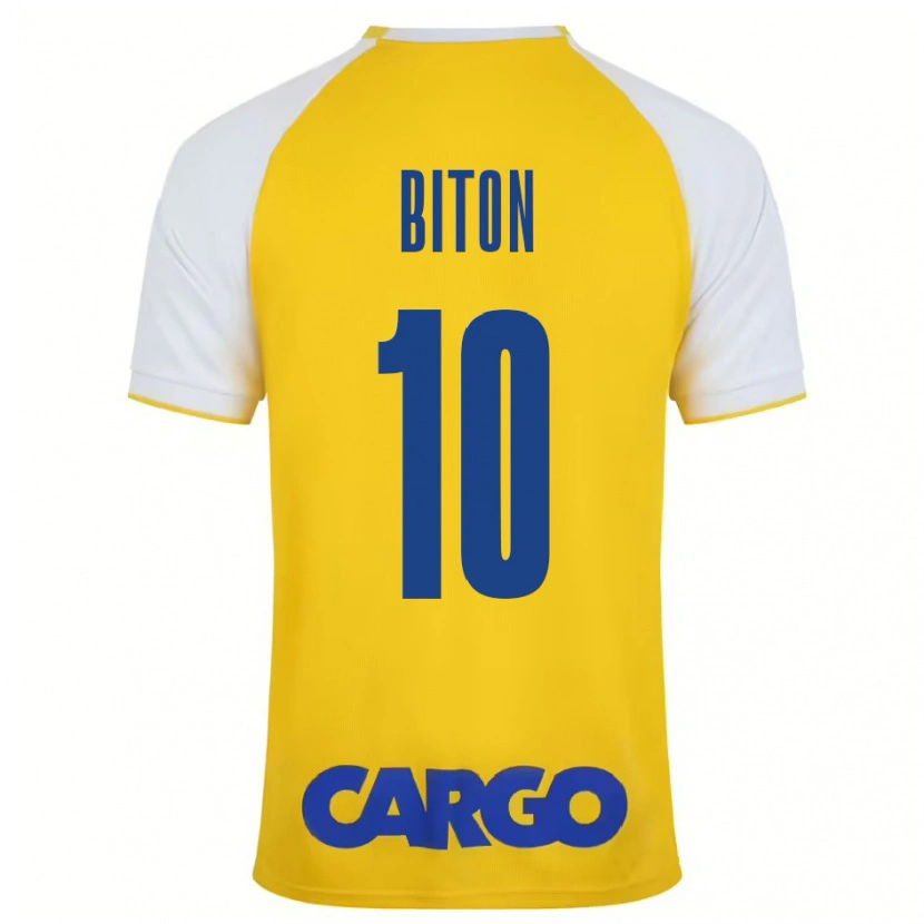 Danxen Heren Dan Biton #10 Geel Wit Thuisshirt Thuistenue 2024/25 T-Shirt