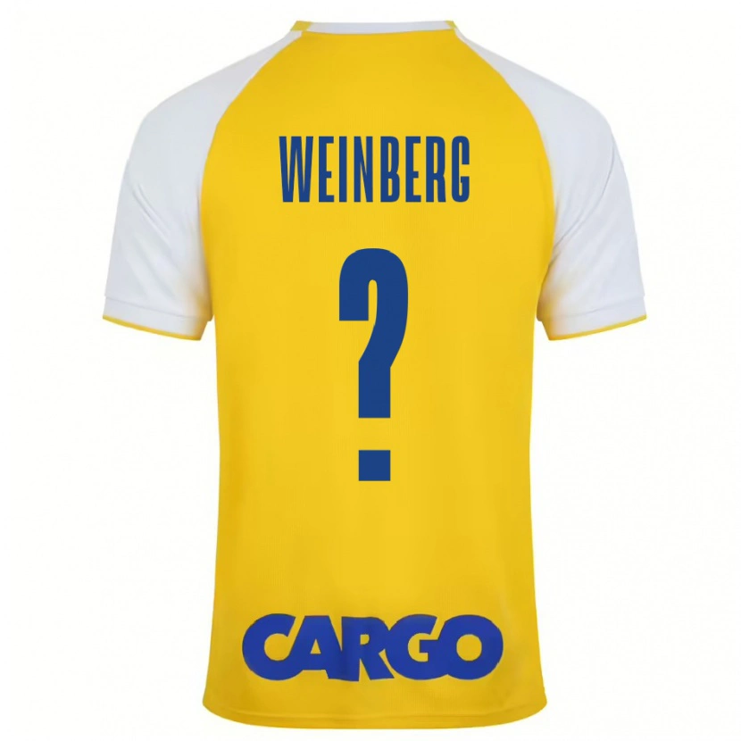 Danxen Heren Idan Weinberg #0 Geel Wit Thuisshirt Thuistenue 2024/25 T-Shirt