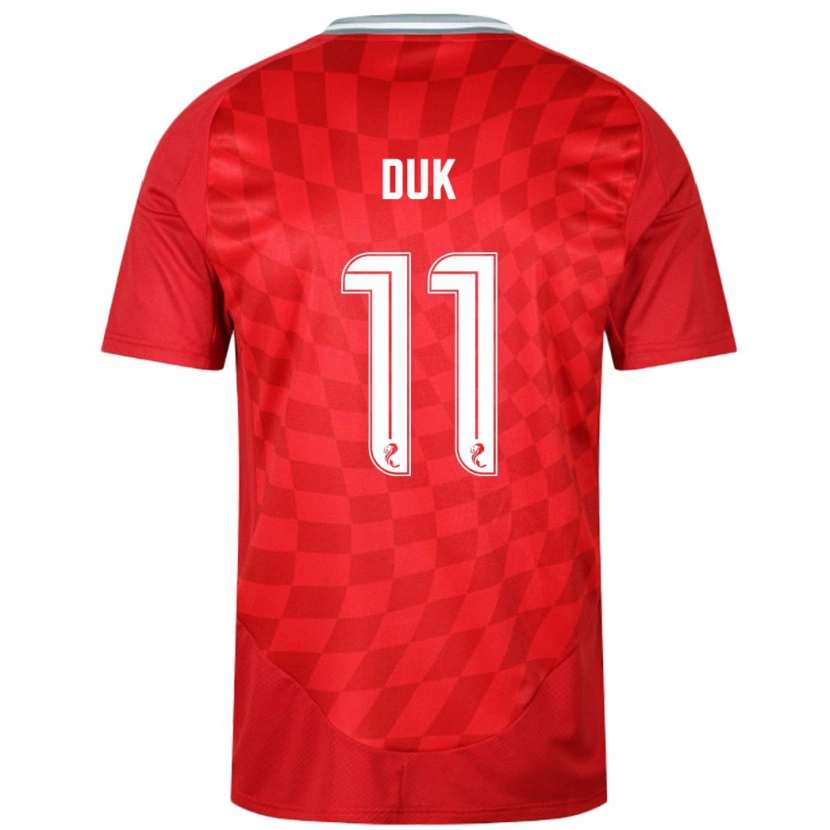 Danxen Heren Duk #11 Rood Thuisshirt Thuistenue 2024/25 T-Shirt