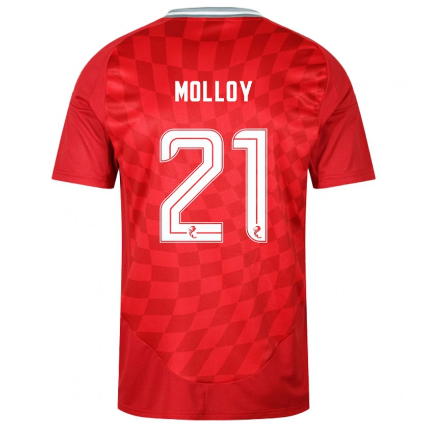 Danxen Heren Gavin Molloy #21 Rood Thuisshirt Thuistenue 2024/25 T-Shirt