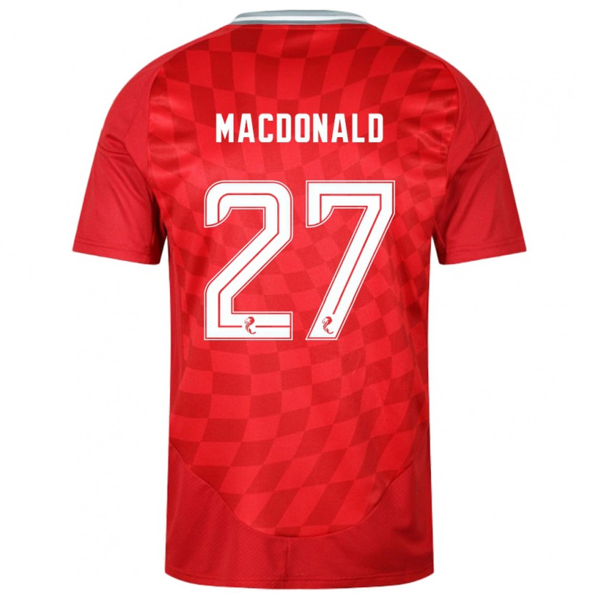 Danxen Heren Angus Macdonald #27 Rood Thuisshirt Thuistenue 2024/25 T-Shirt