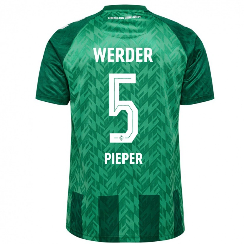 Danxen Heren Amos Pieper #5 Groen Thuisshirt Thuistenue 2024/25 T-Shirt