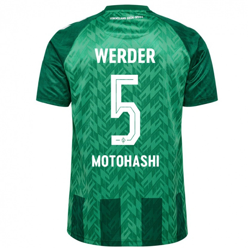Danxen Heren Yuzuki Motohashi #5 Groen Thuisshirt Thuistenue 2024/25 T-Shirt