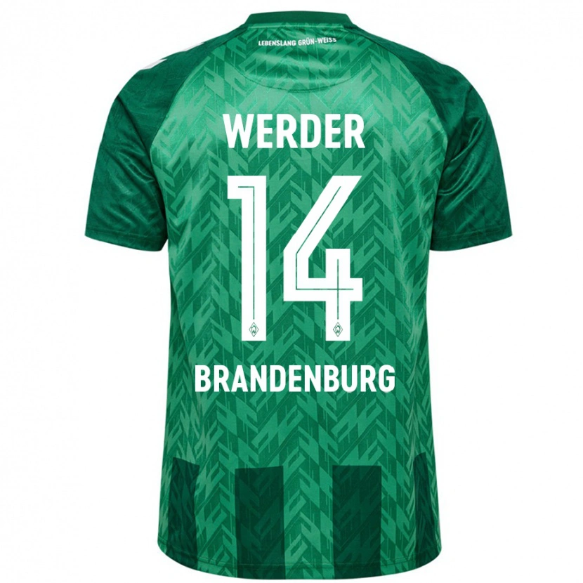 Danxen Heren Michaela Brandenburg #14 Groen Thuisshirt Thuistenue 2024/25 T-Shirt